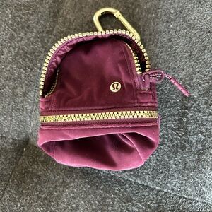 Lulu lemon mini backpack keychain